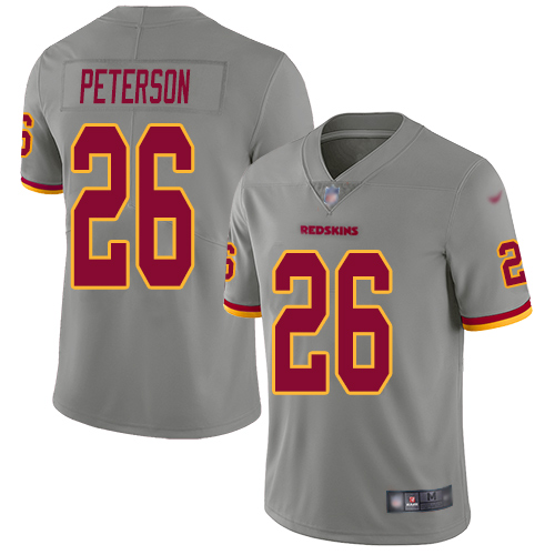 Washington Redskins Limited Gray Men Adrian Peterson Jersey NFL Football #26 Inverted Legend